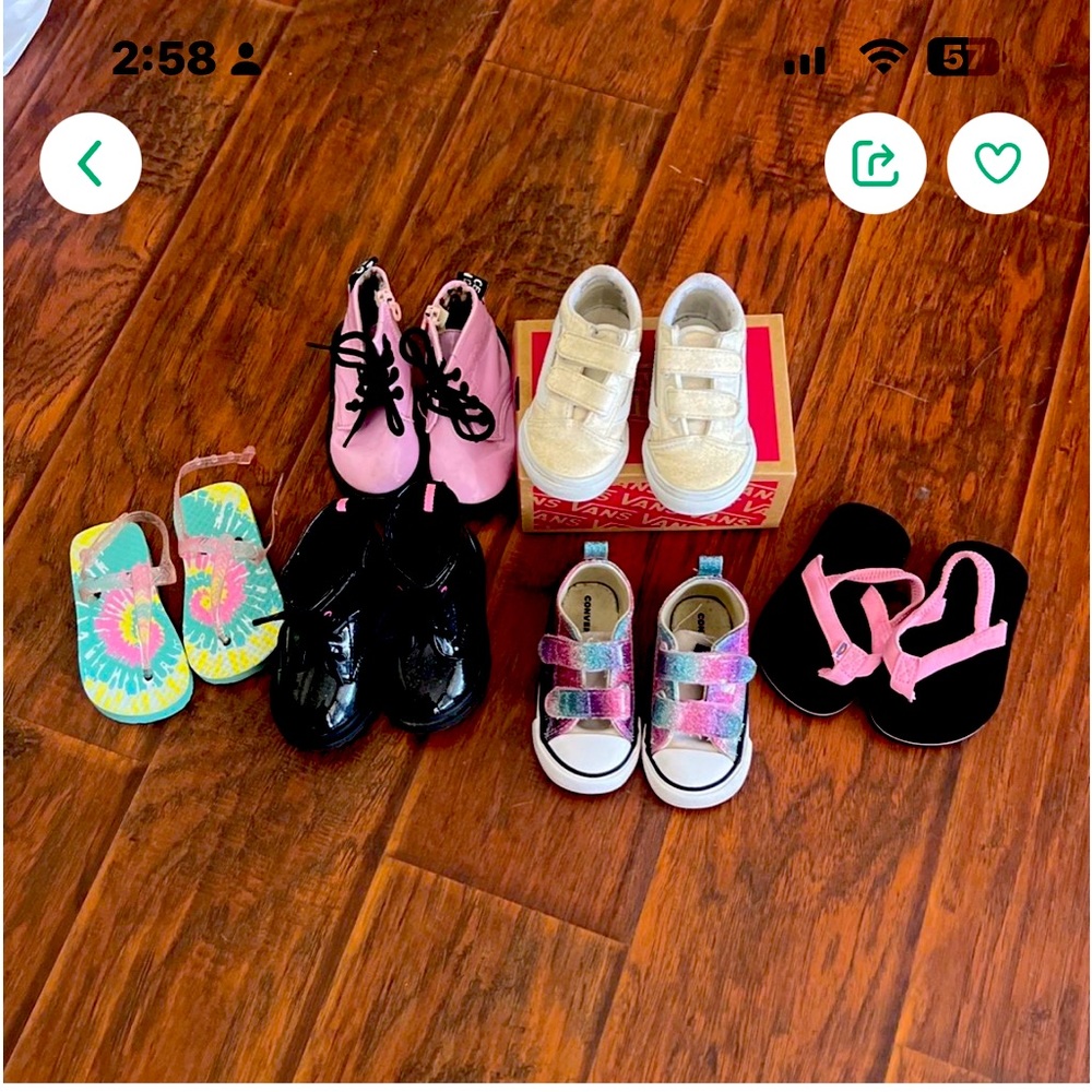 Toddler girls, vans & Converse & Boots Size 5